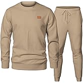JMIERR Men's 2 Piece Outfits Knit Jacquard Pullover Sweatshirt Tracksuit & Joggers Sweatpants Sweatsuit Sets with Pockets