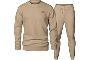 JMIERR Men's 2 Piece Outfits Knit Jacquard Pullover Sweatshirt Tracksuit & Joggers Sweatpants Sweatsuit Sets with Pockets