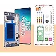 LNONLS Galaxy S10 LCD Display Screen Assembly Replacement for Samsung Galaxy S10 LCD Touch Digitizer Screen with Frame 6.1" G973U G973FD Black(Fingerprint Recognition is not Supported)