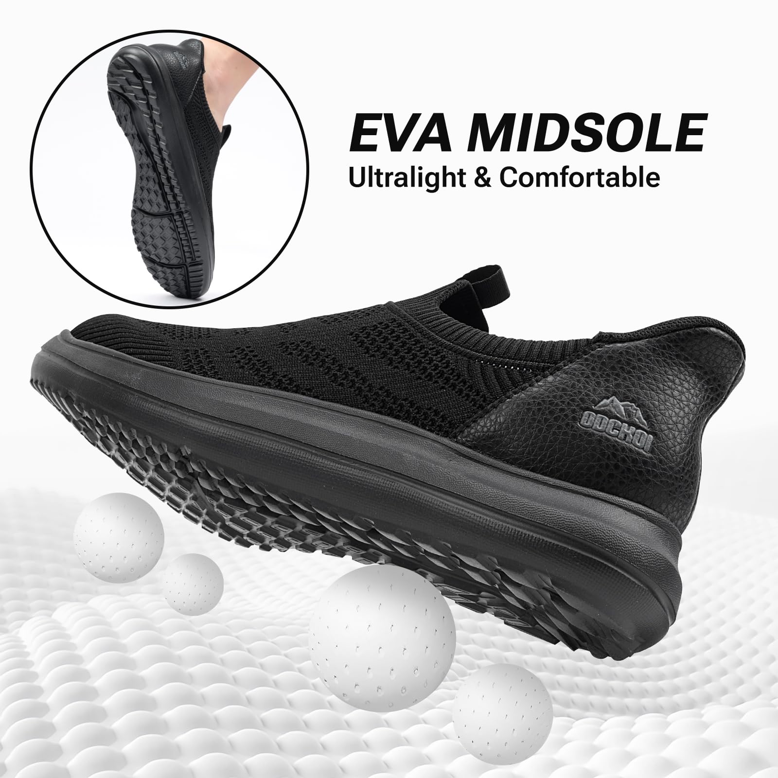 ODCKOI Slip On Sneaker Herren Ohne Schnürsenkel Mesh Atmungsaktiv 5