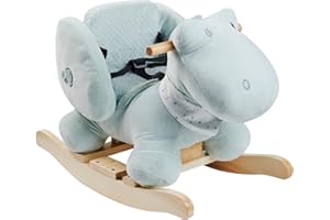 Nattou Rocking Horse Animal for Children, Romeo The Crocodile, 10-36 Months, 60 x 30 x 45 cm, Grey, 950206
