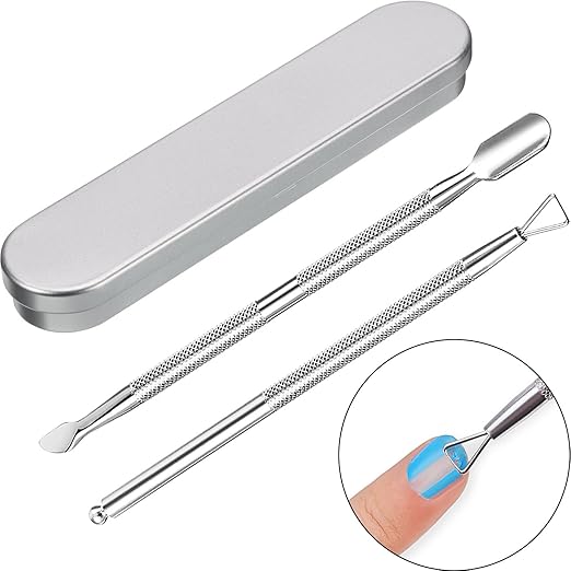 Cuticle Pusher Remover Kit, Stainless Steel Triangle Cuticle Peeler