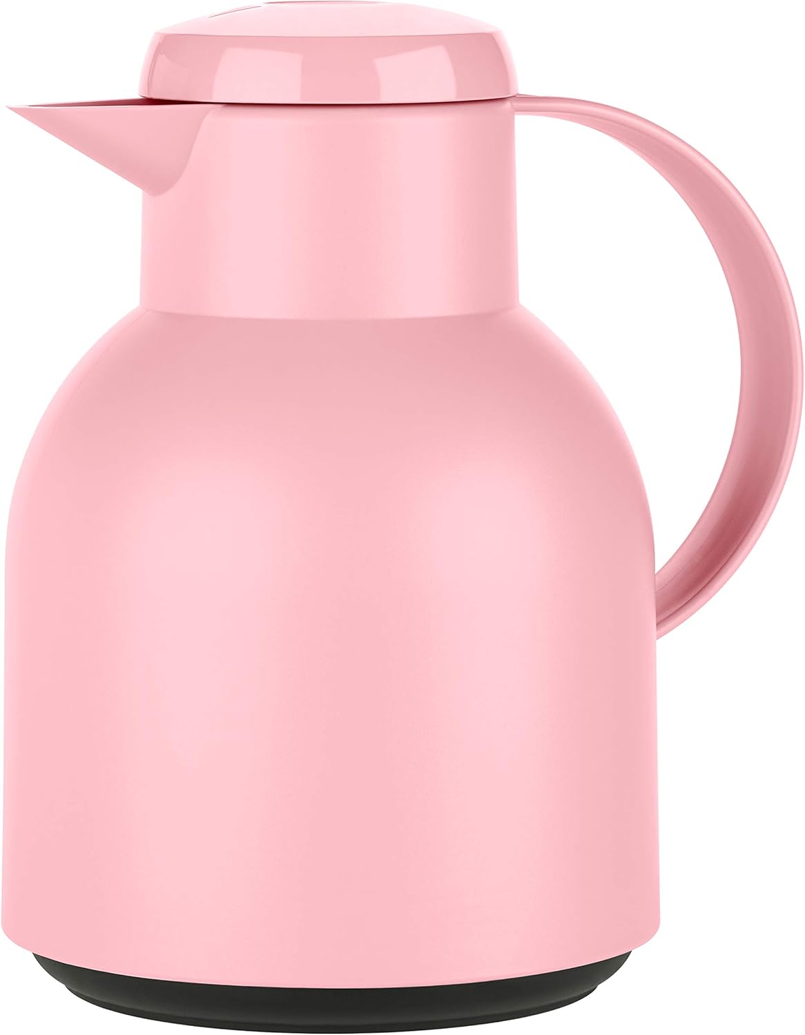 Emsa F4010300 Samba Isolierkanne (1 Liter, Quick Press Verschluss, 12h heiß, 24h kalt) puder-rosa