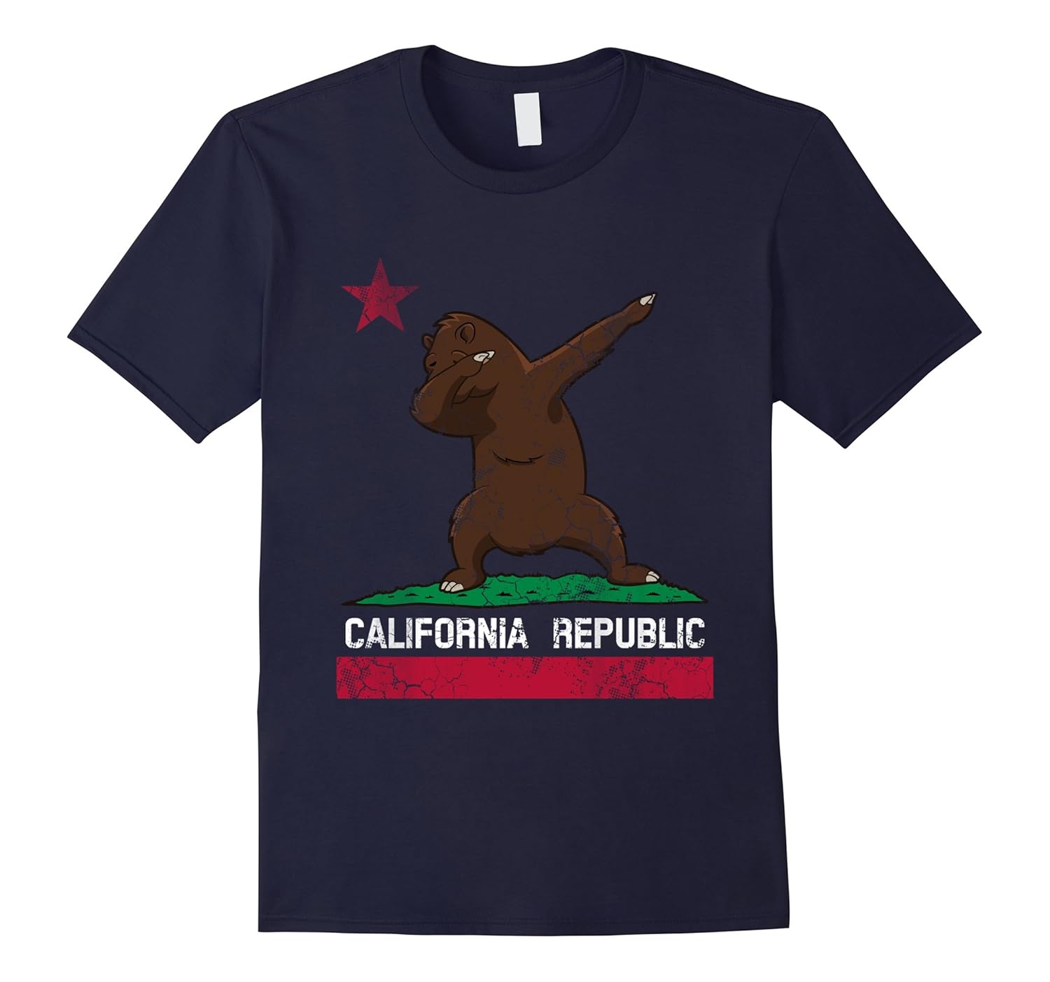 California Dabbing Bear Flag Dab Shirt-ANZ