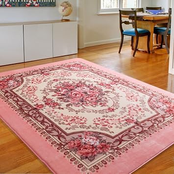 Amazon De Pinker Teppich Im Europaischen Stil Von Memorecool