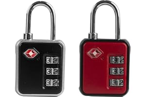 UP Security TSA-Approved Combination Padlock - Durable, Resettable, Compact Travel Lock for Luggage, Suitcase, Gym Locker, an