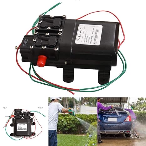 200psi 160 psi DC 12V 80W Micro Electric Diaphragm 2in1 High Pressure Dual Water Pump