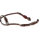 Weaver Leather Texas Star Flat Sliding Ear Headstall, Chestnut