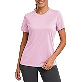 KINSWT Women's UPF 50+ Sun Shirts UV Protection Short Sleeve Rash Guard Swim Shirts Quick Dry Athletic Workout Tops