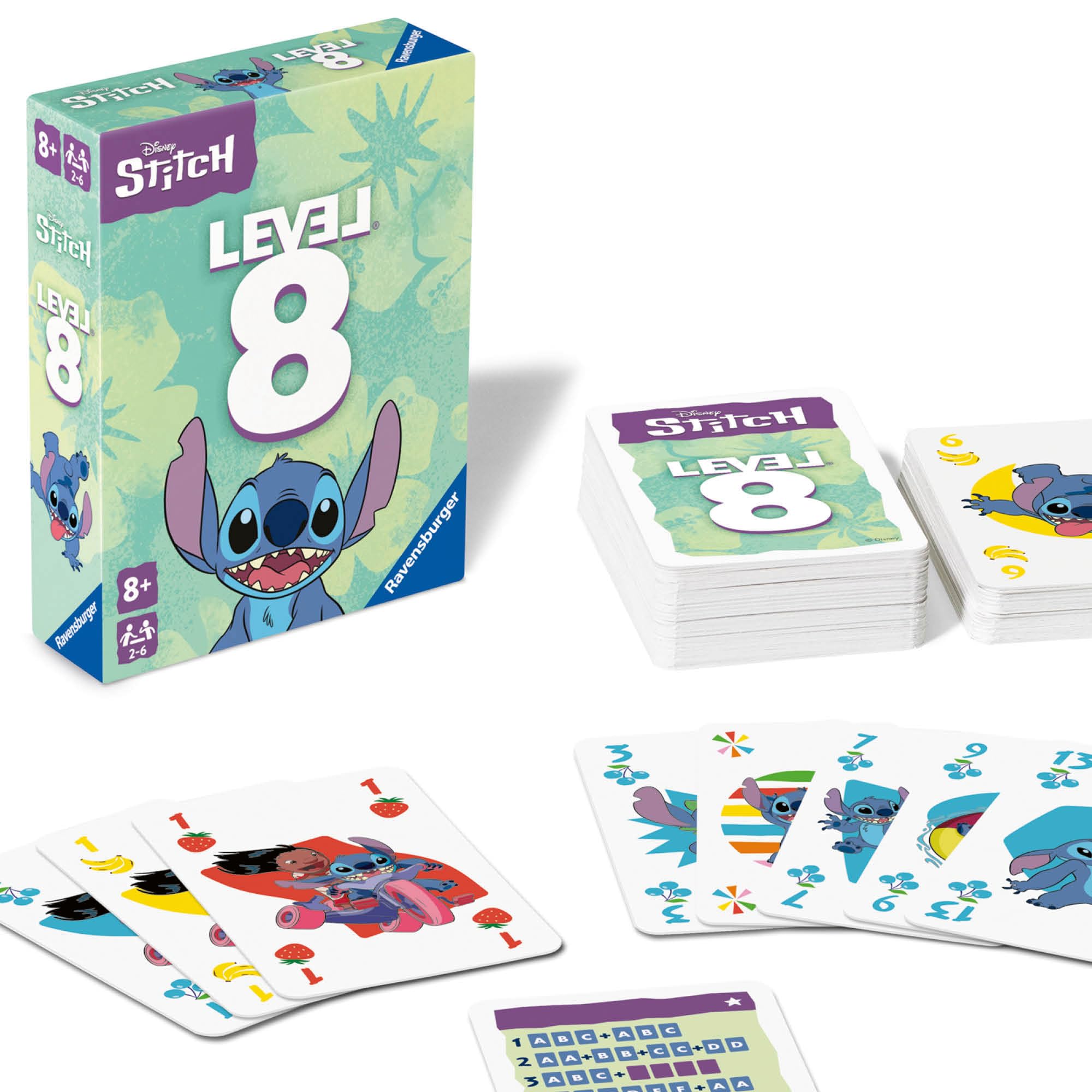 Ravensburger Disney® Stitch Level 8® - Popular Family Card Game for 2-6 Players and Disney Fans Aged 8 and Over