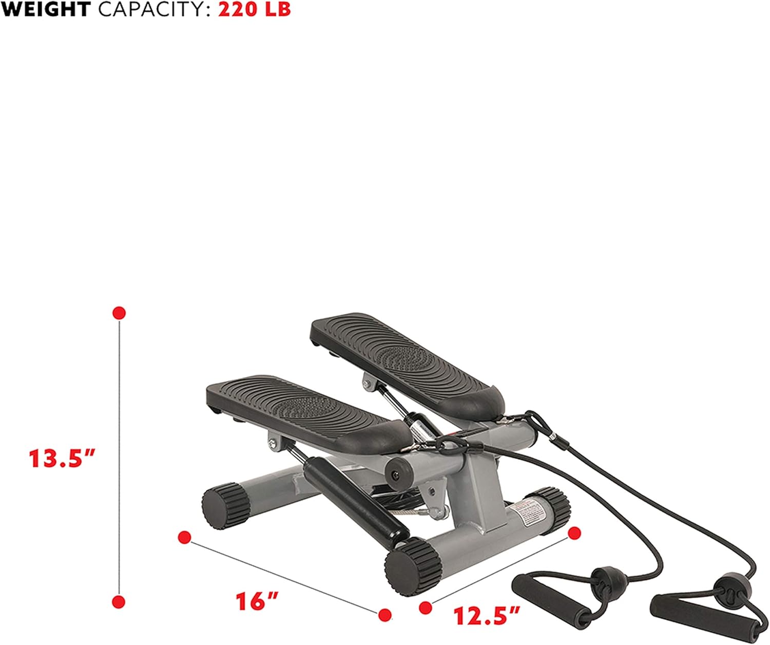 Sunny Health & Fitness Mini Stepper with Resistance Bands : Step Machines : Sports & Outdoors