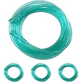 DWCHECK 3 Pack Oxygen Tubing,10Ft Green Crush Resistant Oxygen Supply Tubing,Non Kinking Durable Oxygen Tubes,Universal Interface,Individually Packaged