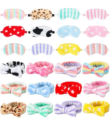 Sleepover Party Favors With 28pcs Spa Headbands, Face