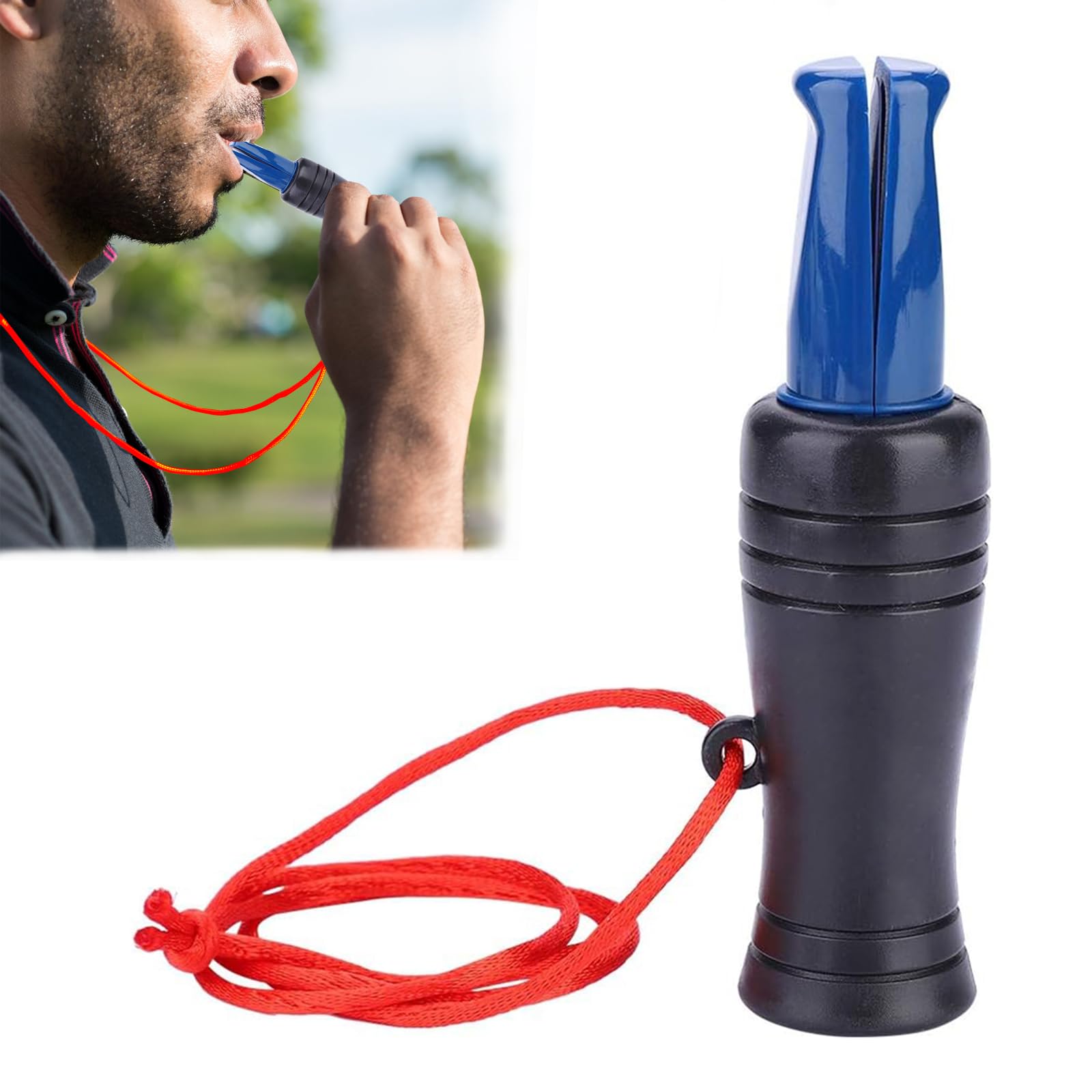 Domigard Decoy Whistle, Duck Whistle Call Duck Hunting Call, Outdoor Whistle Hunting Tool With Rope, Duck Chicken Goose Whistle for Outdoor Activity