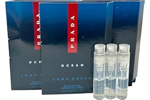 Prada OCEAN Luna Rossa EDT Sample Perfume Men Spray MINI SMALL Travel Size 1.2 ML / 0.04 - set of 3