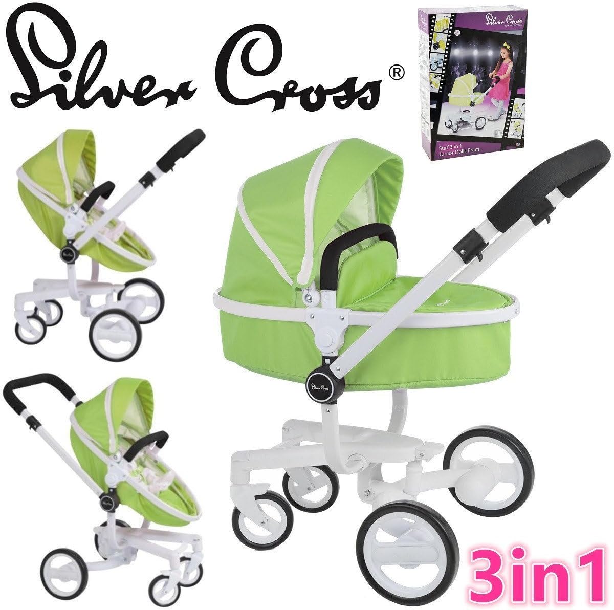 silver cross surf 3 in 1 dolls pram