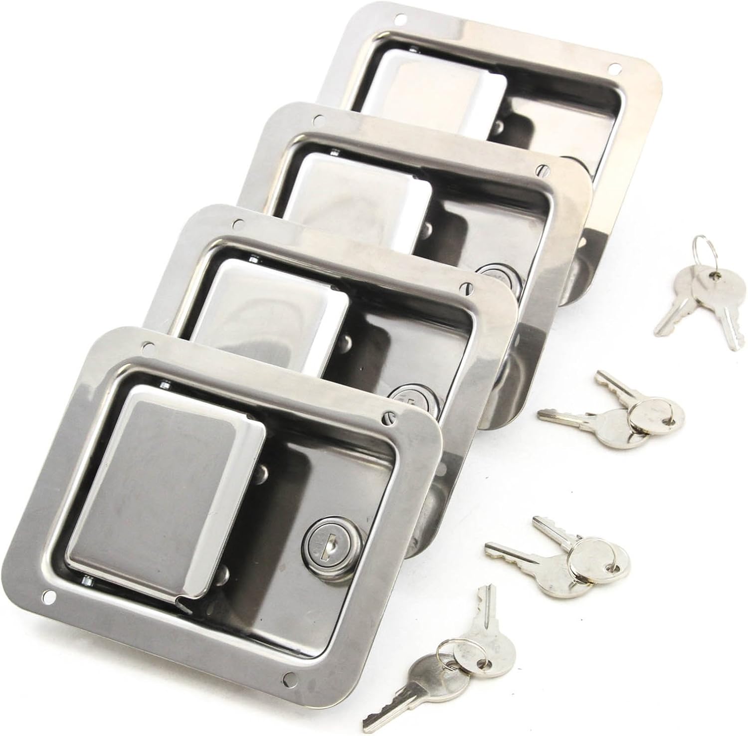 Red Hound Auto Stainless Door Lock Trailer Toolbox RV Paddle Handle Latch New 5.5 Inches 4.25