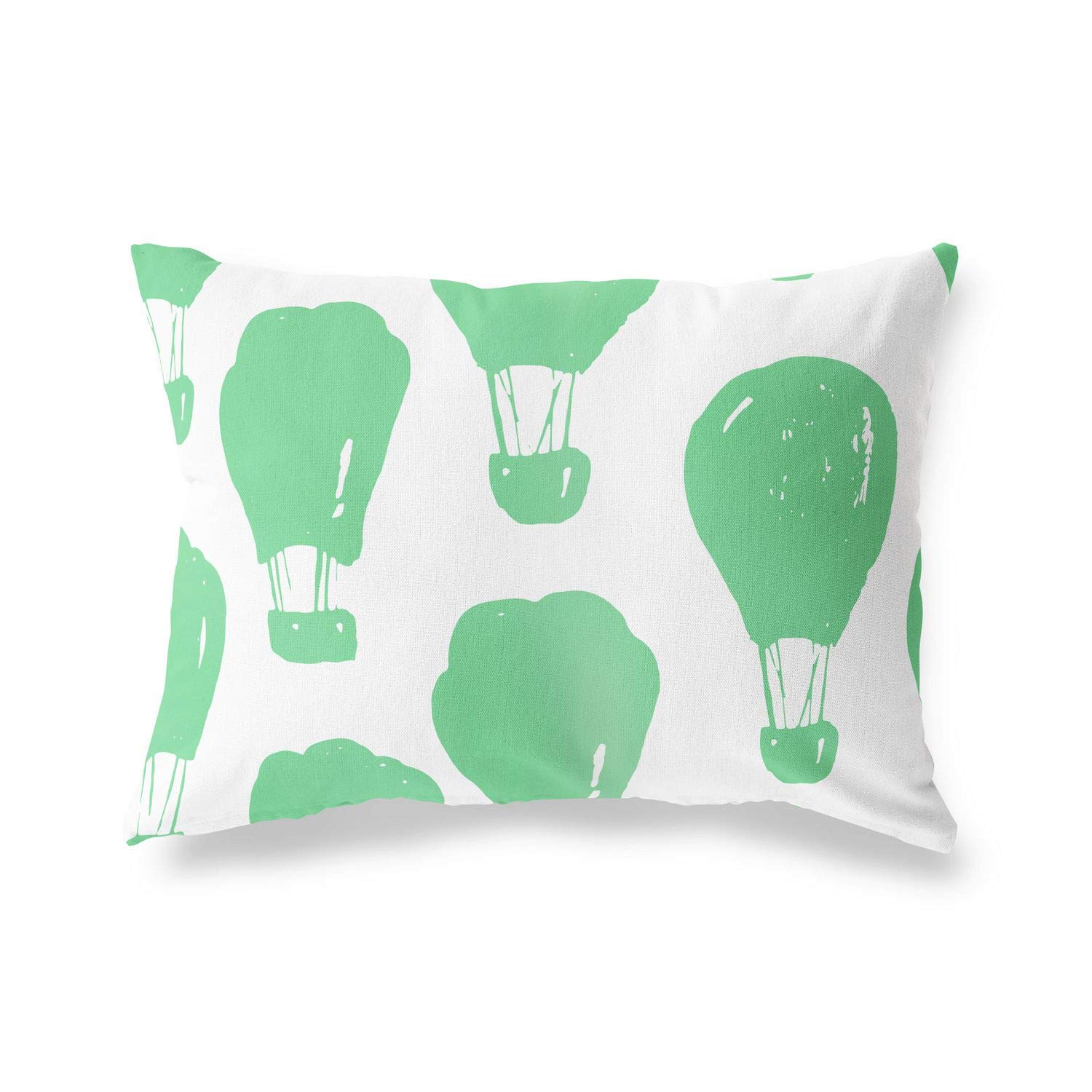 BonaMaison Decorative Cushion Cover, Petrol Green-White Throw Pillow Covers, Home Decorative Pillowcases for Livingroom, Sofa, Bedroom, Size: 45X60 Cm - Designed and Manufactured in Turkey