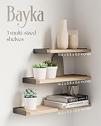 BAYKA Wall Shelves for Bedroom Decor, Floating Wall