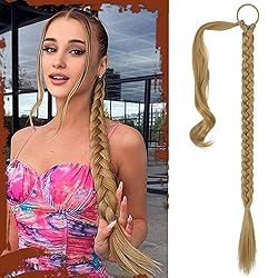 SOFEIYAN Long Braid Ponytail Extension with Hair