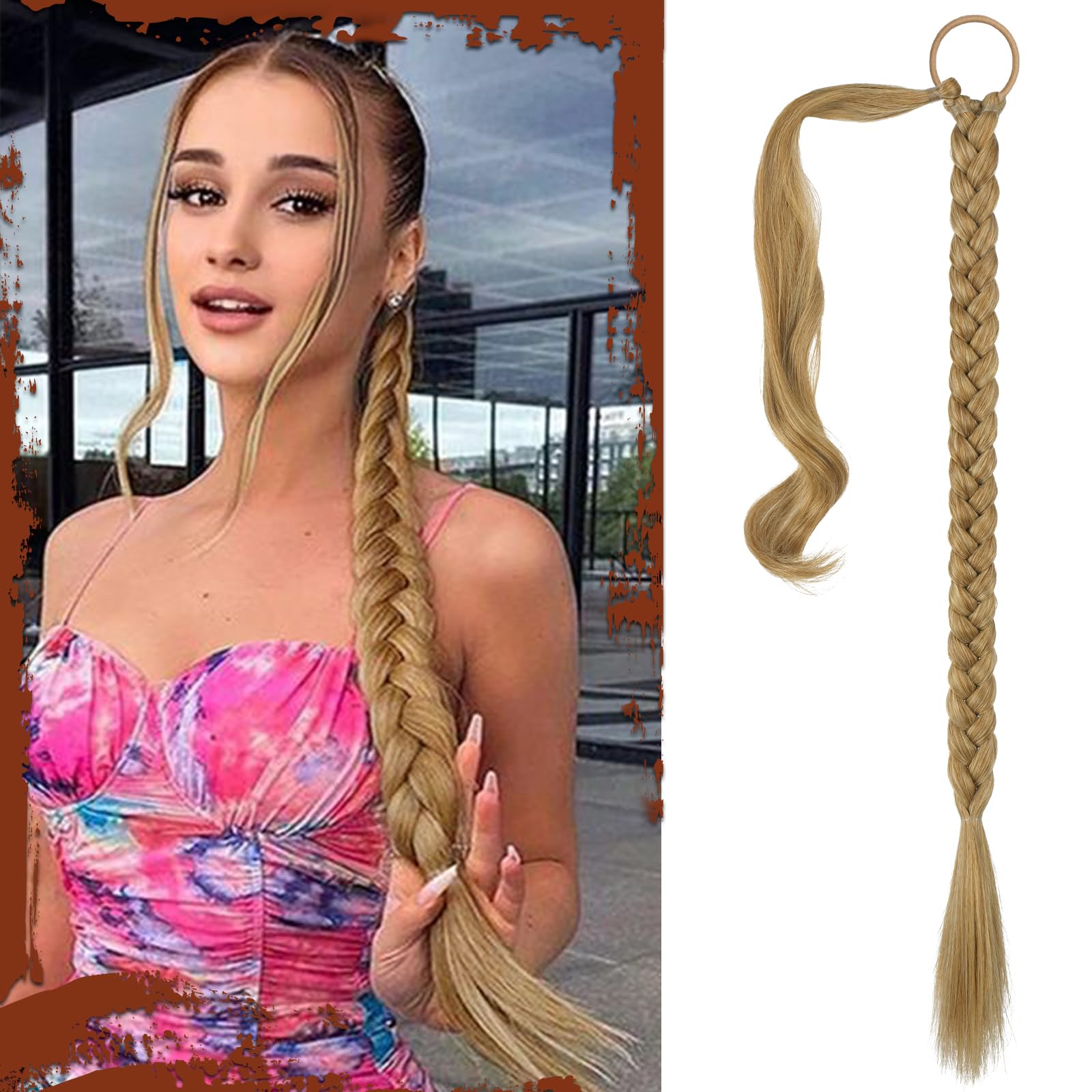 SOFEIYAN Long Braid Ponytail Extension with Hair
