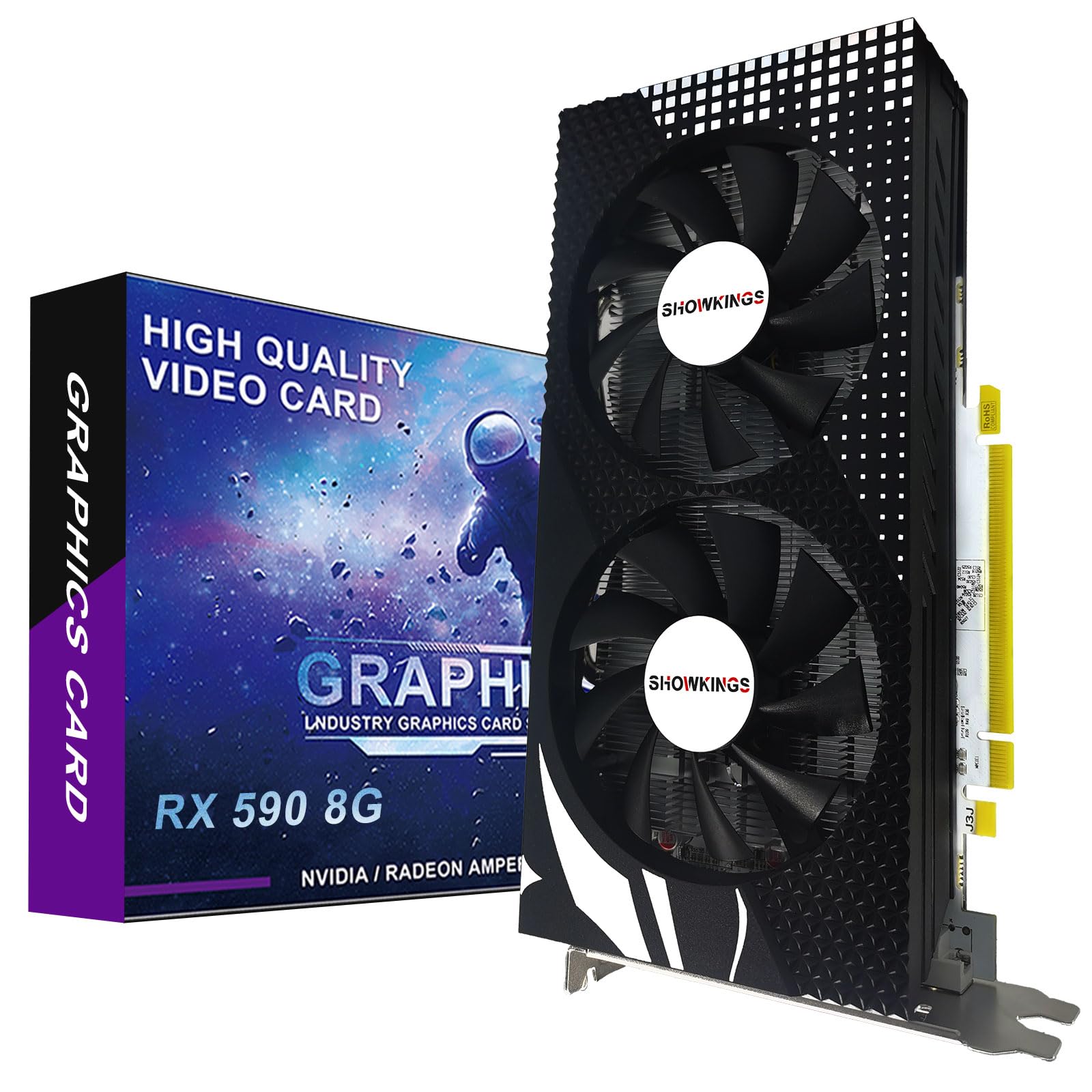 SHOWKINGS Radeon RX 590 GME Graphics Card, 8GB