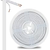 RGBZONE 10m/33ft 22AWG 4pin LED Light Strip Cable Cord, LED Electric Wire 22 Gauge, Conductor Extension Cable Line Cord for RGB LED Strip 5050 3528, PVC Plastic Flexible(White)