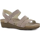 NAOT Kayla Women's Sandals – 3-Strap Support with Backstrap, Cork-Latex Footbed, Arch Support – Comfortable for All-Day Walking Stone Nubuck 11-11.5 N-M US