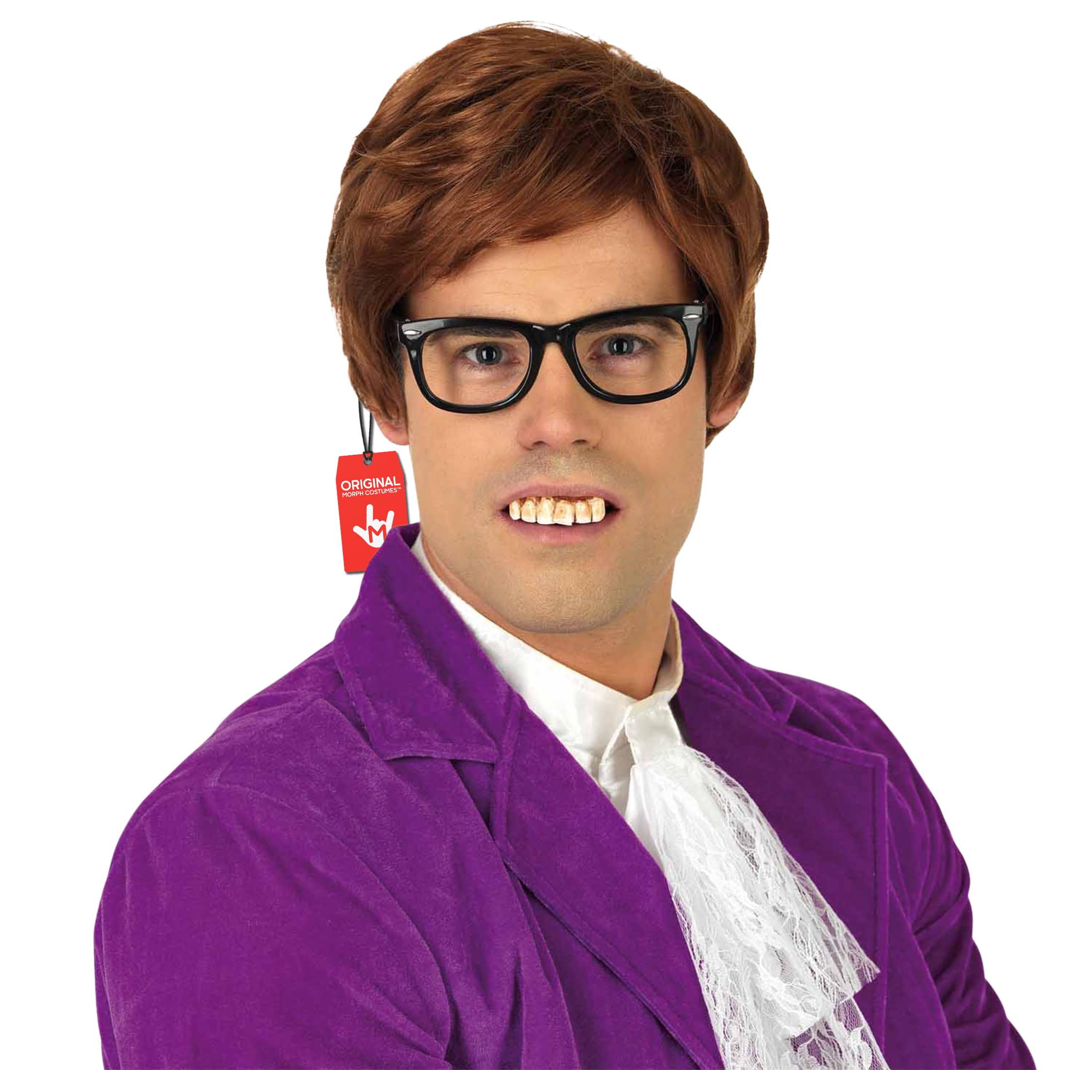 Fun Shack Mens Spy Movie Wig, Brown Gigolo Wig Mens, Movie Character Wigs, 1960s Costume Wigs, Men One Size