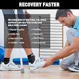 AVIDDA 2 Pack Ankle Support Brace Men Women Compression Sleeve White L view 4
