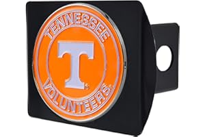 University of Tennessee Volunteers Black Metal Hitch Cover with 3D Color Team Logo by FANMATS - Round Molded Design – Easy Installation on Truck, SUV, Car - Ideal Gift for NCAA College Fan/Student