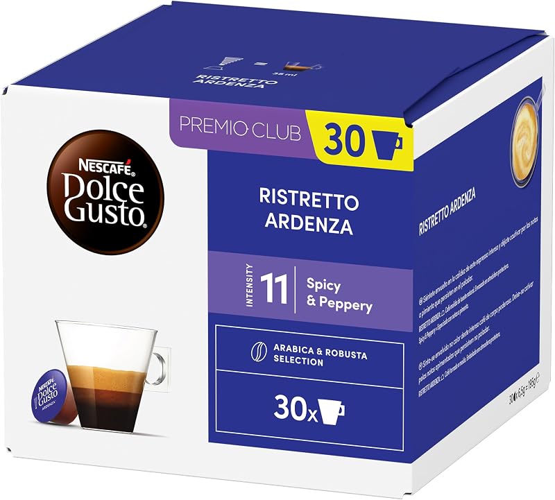 Dolce gusto nescafé ristretto ardenza - embalagem x3 de 30 cápsulas - total: 90 cápsulas