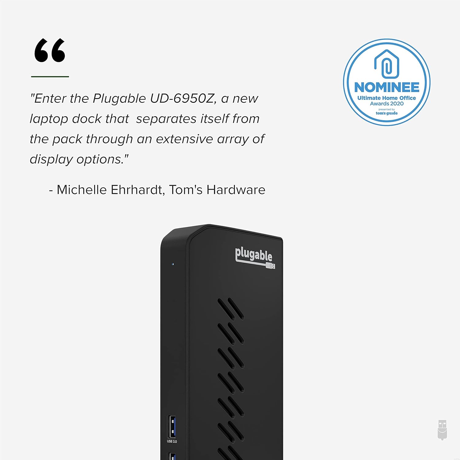 Plugable USB 3.0 and USB-C Dual 4K Display Docking Station with DisplayPort and HDMI for Windows and Mac (Dual 4K DisplayPort & HDMI, Gigabit Ethernet, Audio, 6 USB Ports) Vertical: Electronics