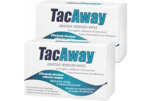 Tacaway Adhesive Remover Wipes - 50 per Box - 2 Pack