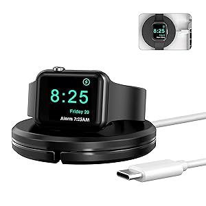 OIFEN Charging Stand [Charger Included] for Apple Watch, Portable iWatch Charger Stand with Charging Cable, Magnetic Wireless Charging Dock Compatible with Apple Watch SE Series 6/5/4/3/2/1 (Black)