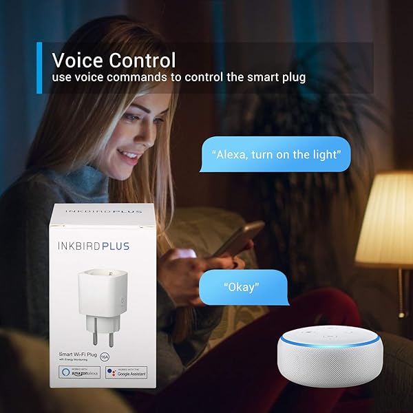 INK WP02 Enchufe Inteligente 2 4GHz Wifi Smart Plug Compatible con Alexa y Google Assistant con Aplicacin de Control Remoto para iOS y Android Controlar su Dispositivo Desde Cualquier Lugar