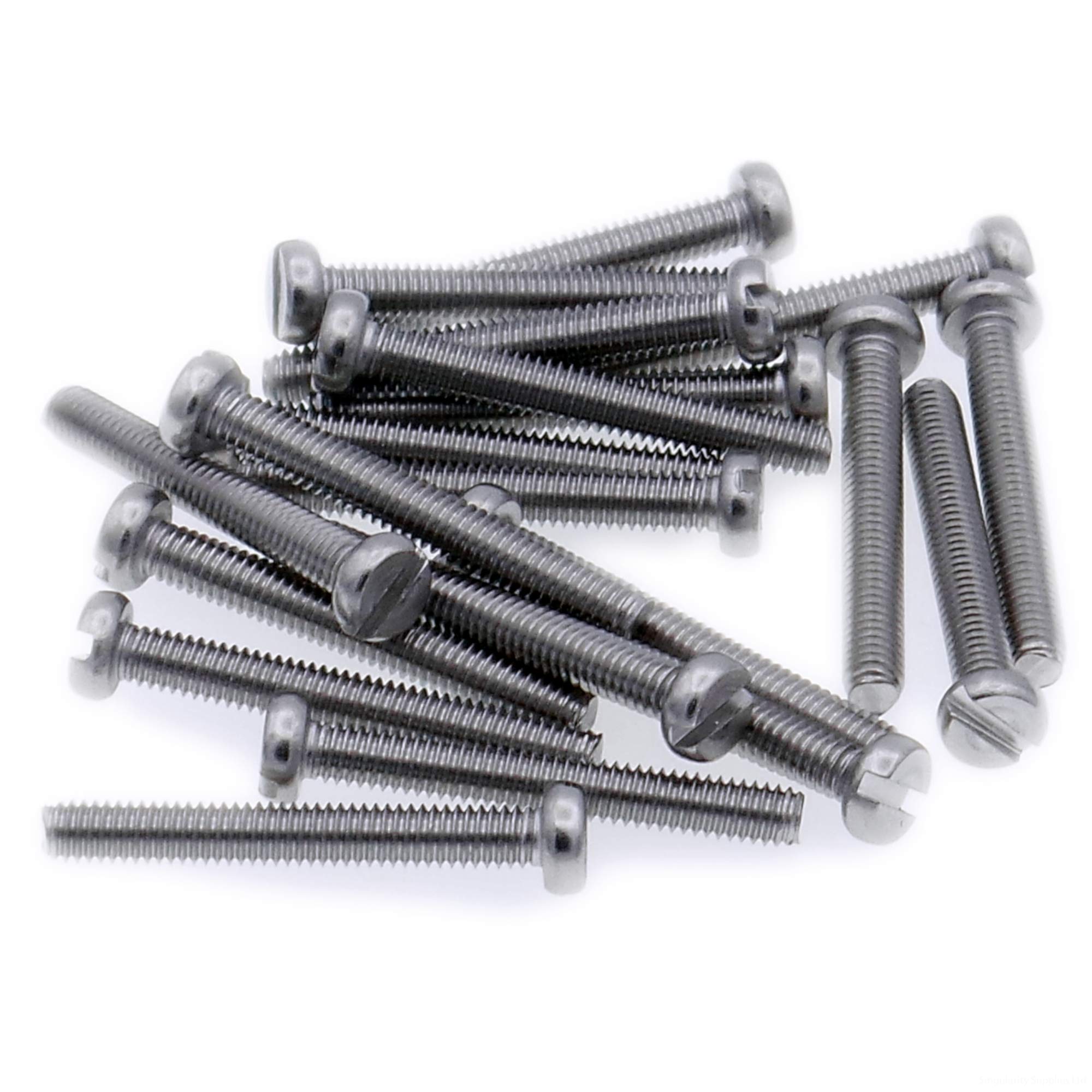 M5 (5mm x 45mm) Slot Cheese Machine Screw (Bolt) - Stainless Steel (A2) (Pack of 20)