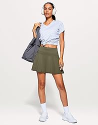SANTINY 14" Tennis Skirt Golf Skorts with Pockets