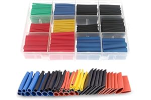 560 pcs 2:1 Heat Shrink Tubing Kit 6 Colors 11 Sizes Assorted Sleeving Tube Wrap Cable Wire Kit for DIY