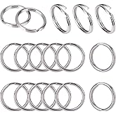 PH PandaHall 20mm Split Rings, 50pcs 304 Stainless Steel Double Loop Jump Rings 10 Gauge Mini Connector Rings for Earring Necklace Bracelet Keychain Jewelry Making DIY Craft