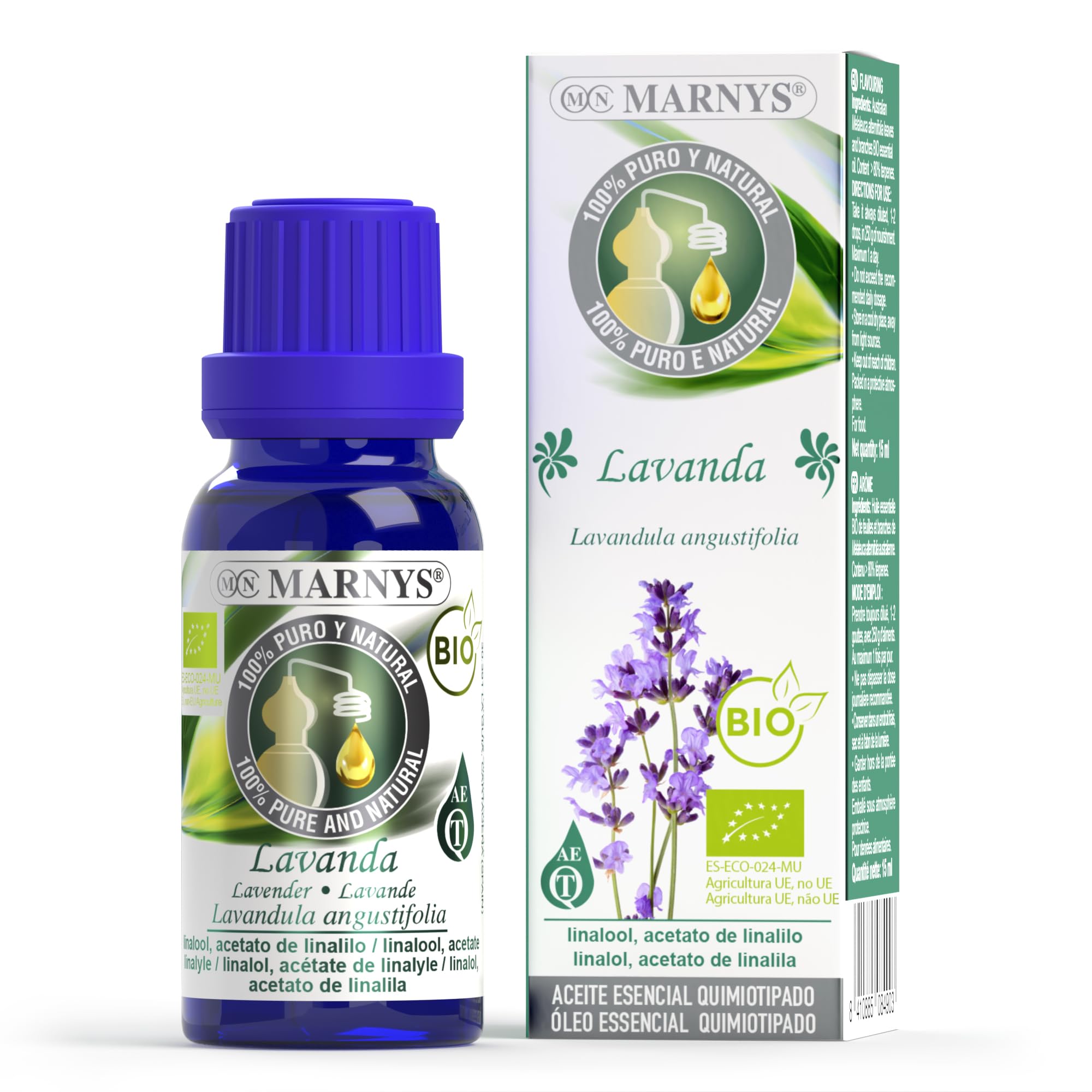 Marny's Organic Lavender Essential Oil, 100% Pure and Naturally Origin, Bottle 10 ml