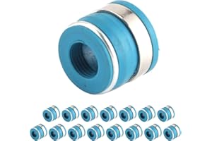 Qiilu 16pcs Valve Stem Oil Seal Set Engine Valve Stem Oil Seal Set Fluororubber Sealing Parts Fit for GM SBC V8 Engine