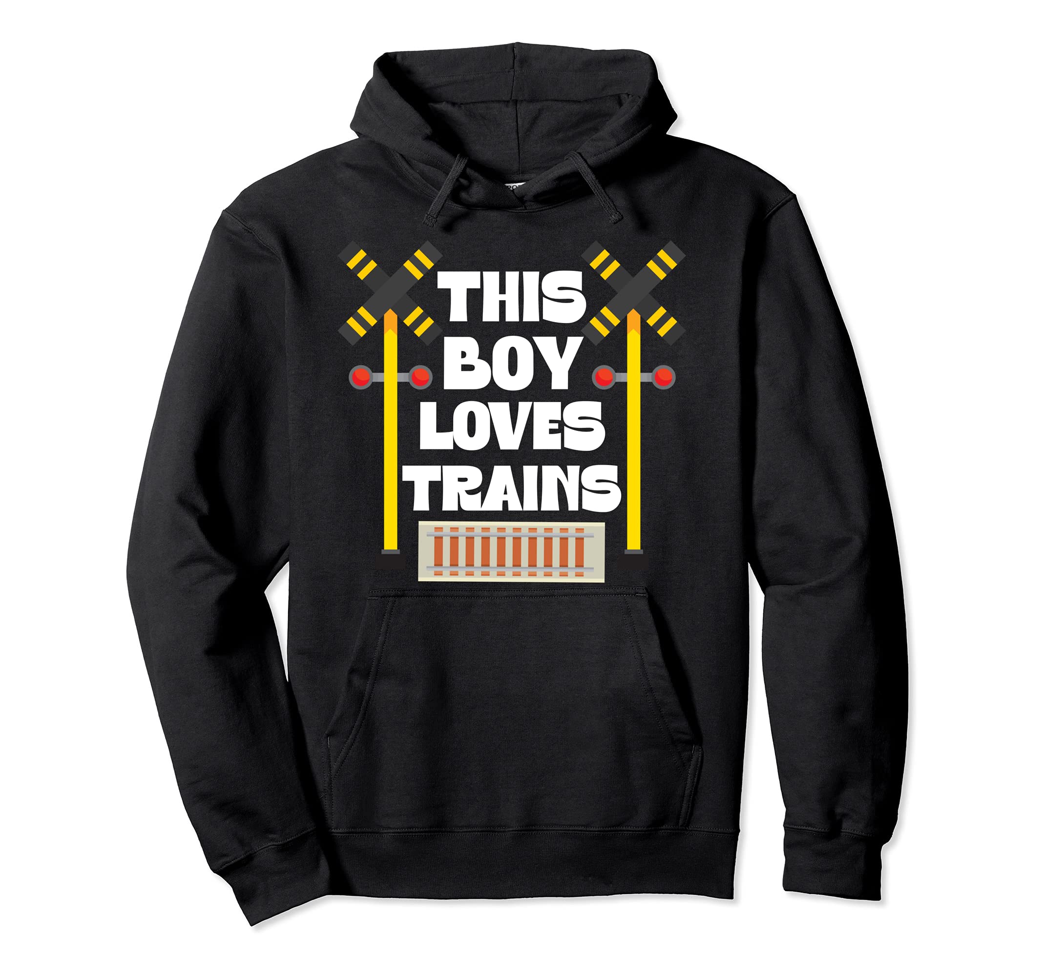 Train Lover Boys Model Train Collector Railroad Enthusiast Pullover Hoodie