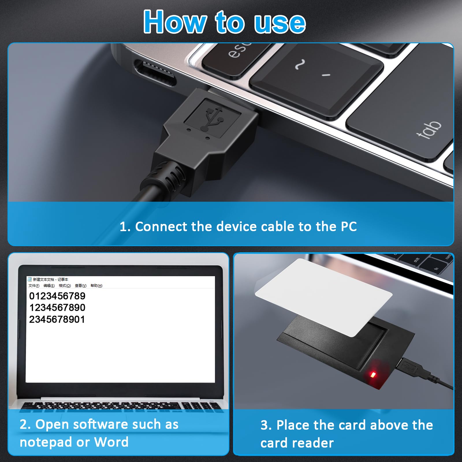 Mua RFID Card Reader 125KHz/13.56Mhz Reader Support ISO14443-A/B ...