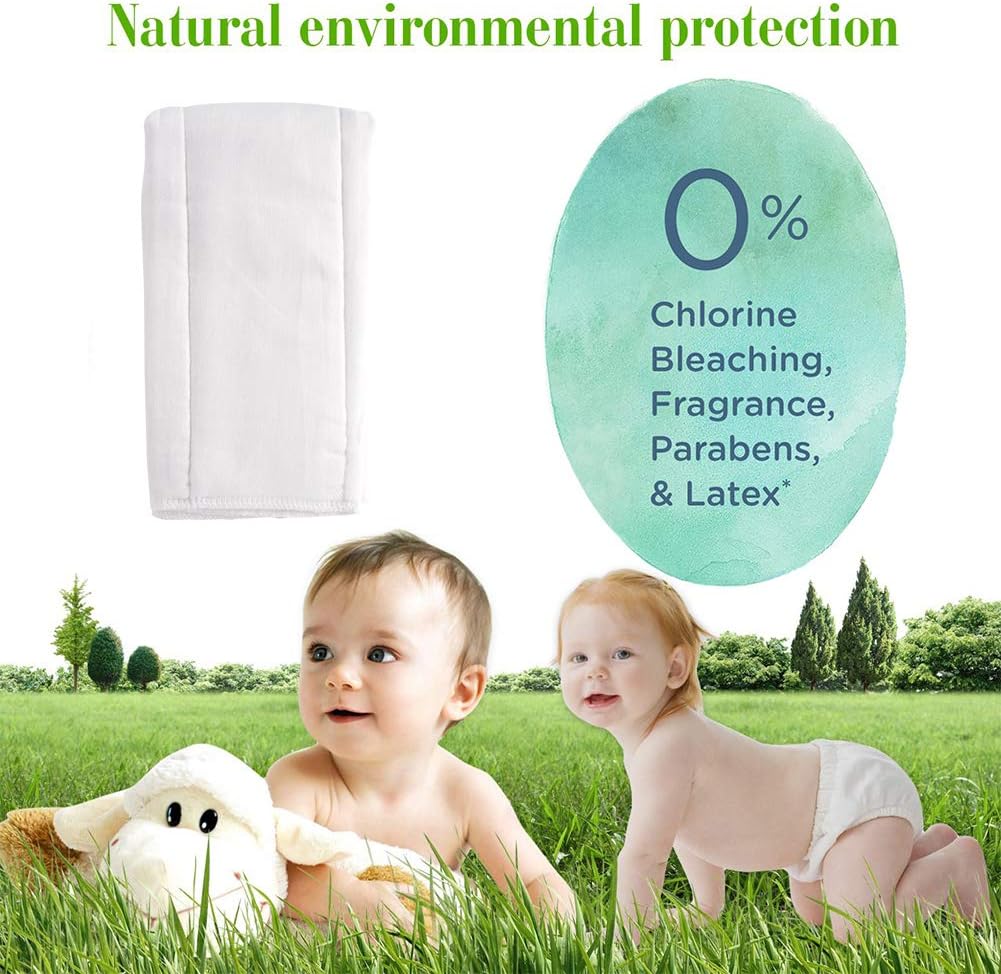 Fasoar 6 Ply Cloth Diapers Prefold, Thick Washable Absorbent Cotton Prefold Cloth Diaper Burp Cloths for Babies and Toddlers Multi-Use (10-35 lbs) 12 Pack: Clothing