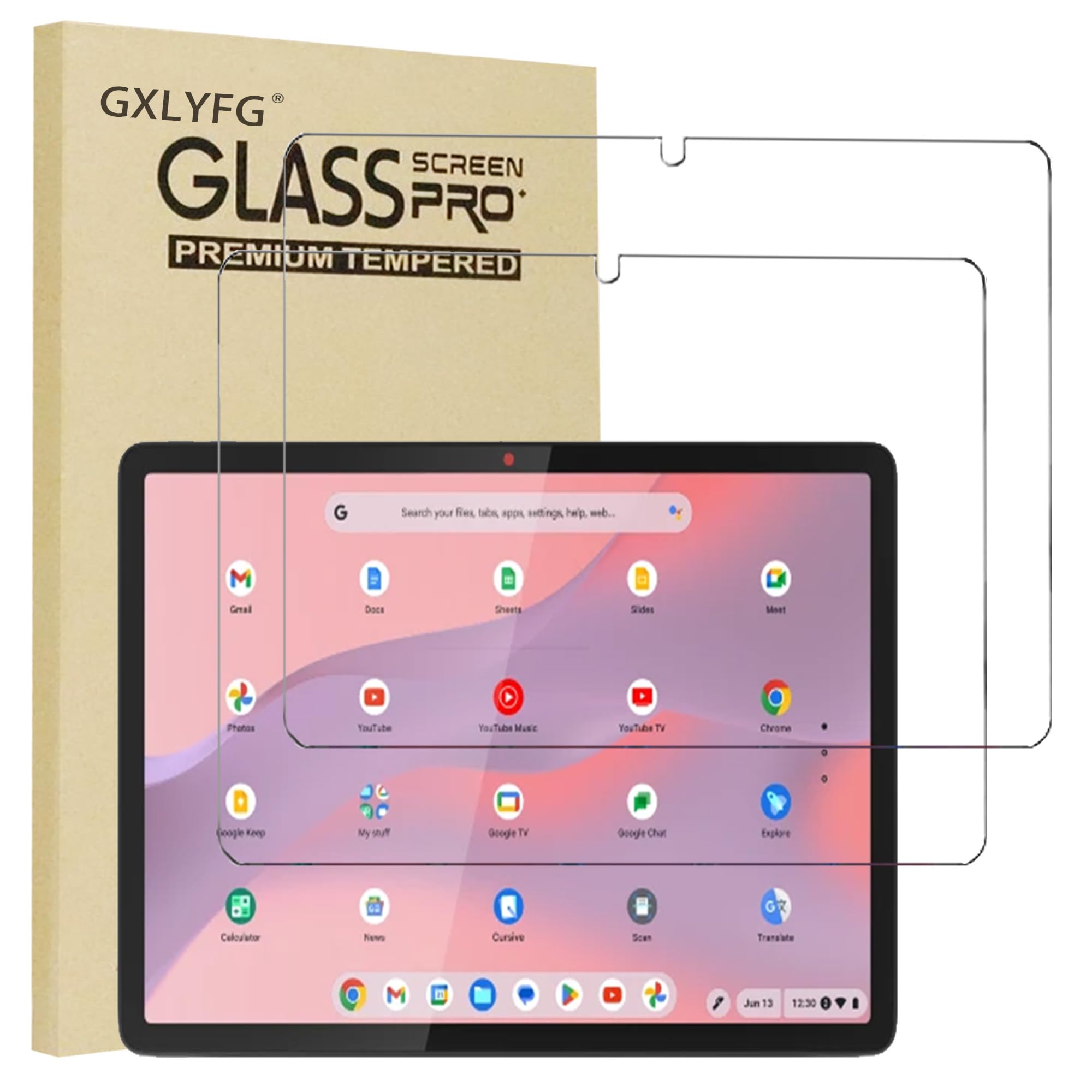 Photo 1 of 2 Pack Tempered Glass Screen Protectors Compatible with Lenovo Chromebook Duet Gen 9, 11 inch Full Coverage,Anti Scratch, Bubble Free, 9H Hardness