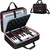 SNIGJAT MIDI Keyboard Case for AKAI MPK MINI MK3, Carrying Case for Arturia MiniLab 3 with 14“ Laptop Compartment, Soft Padded MIDI Controller Keyboard Bag with Handle & Shoulder Strap