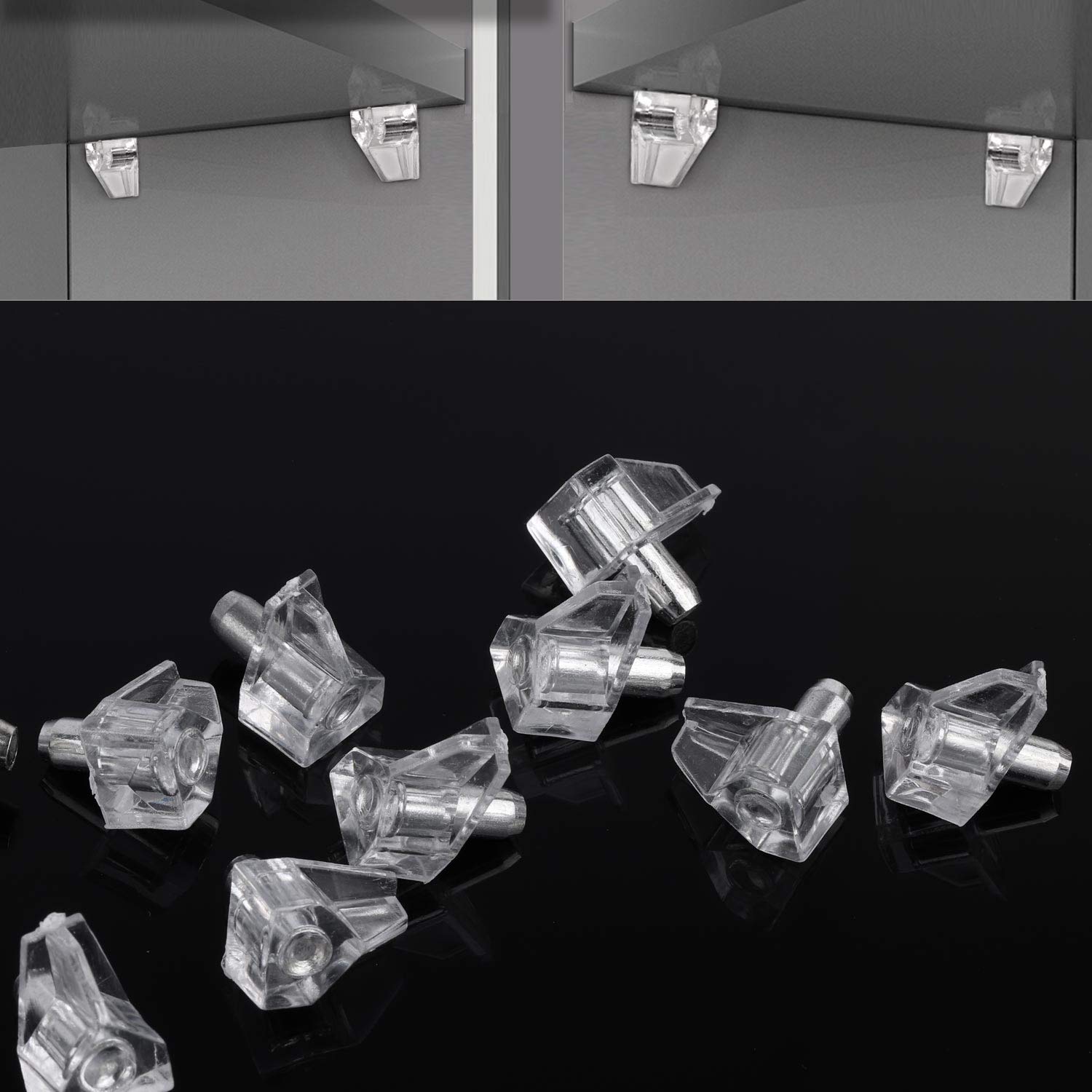 Plastic Shelf Clips For Kitchen Cabinets : 30pcs 5mm Shelf Supports