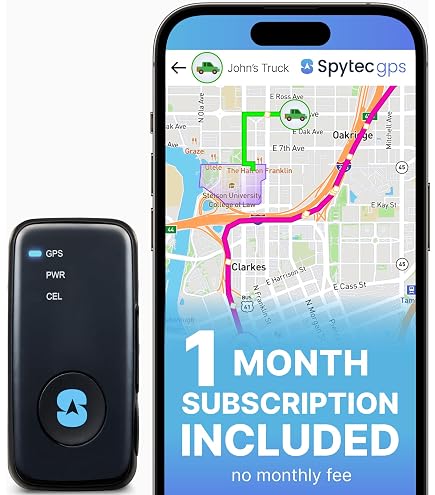 Mini Localizzatore GPS LNCOON Per Bambini, Anziani, Cani – Portatile Con Cordino, Clip, Pulsante SOS, Richiede Abbonamento App