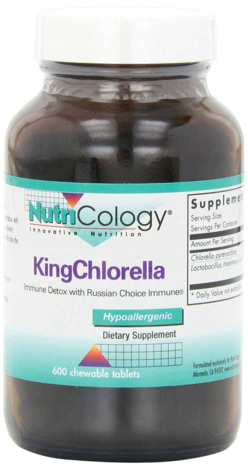 Nutricology KingChlorella - Immuno Detox with Lactobacillus rhamnosus Lysate - 600 Chewable Tablets